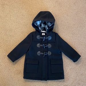 Baby Gap Black Flannel/Wool Duffle Jacket - NWOT